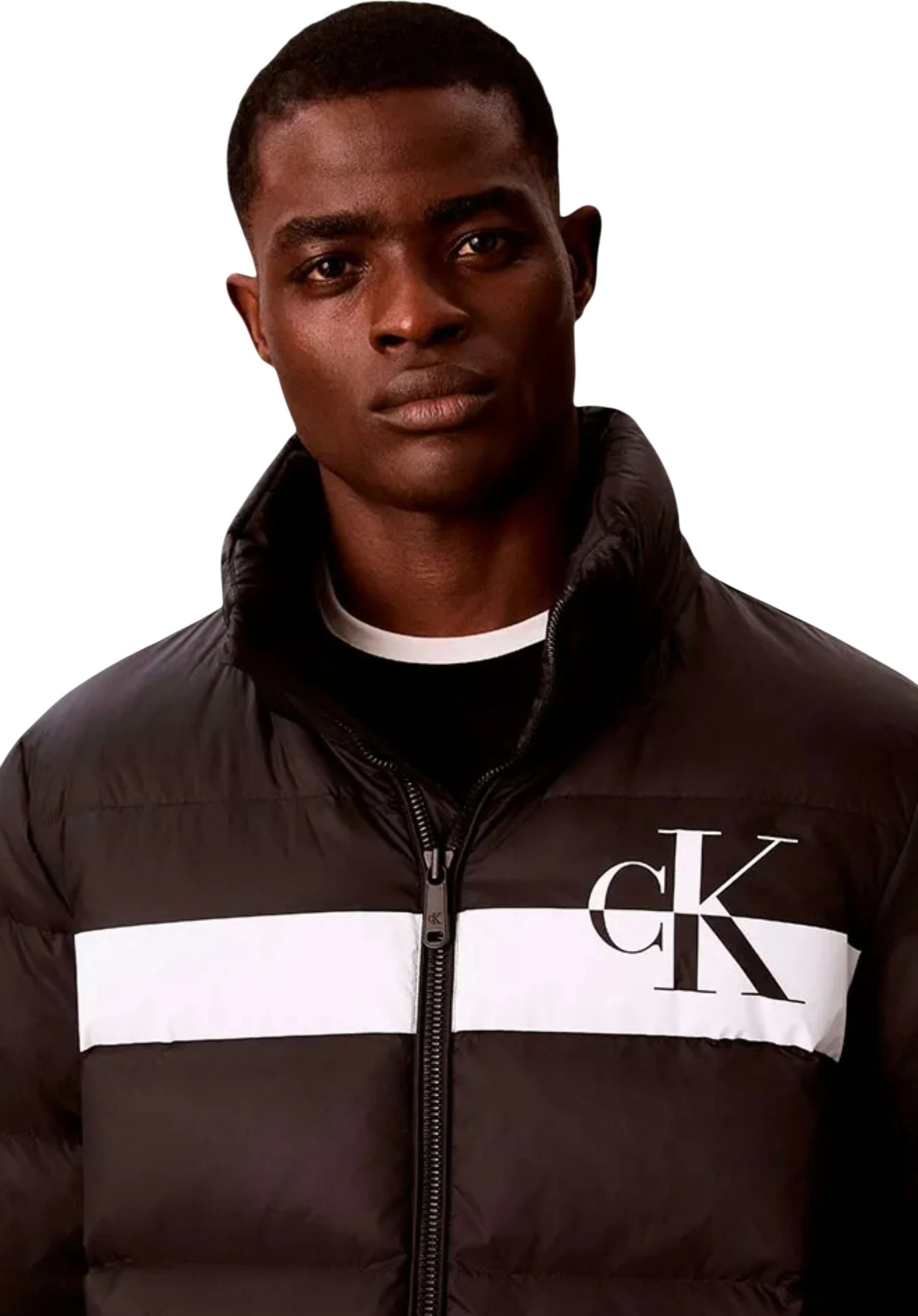 Jakne puffer Calvin Klein Jeans LV04RH502G për meshkuj, e zezë [Madhësia: XXL]