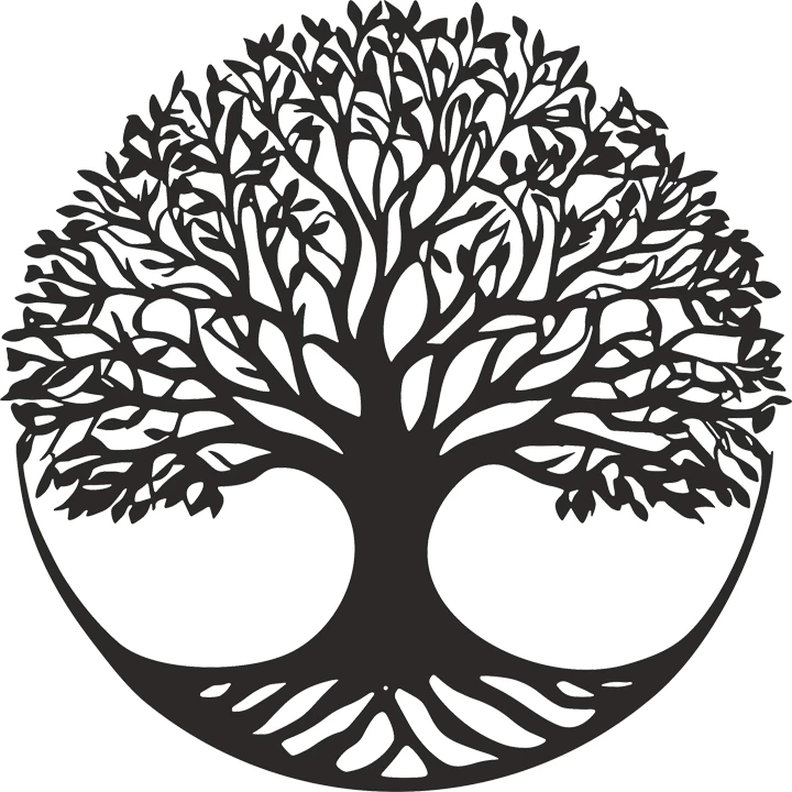 Dekor muri Lifeto, metal i zi, 80x1.5cm