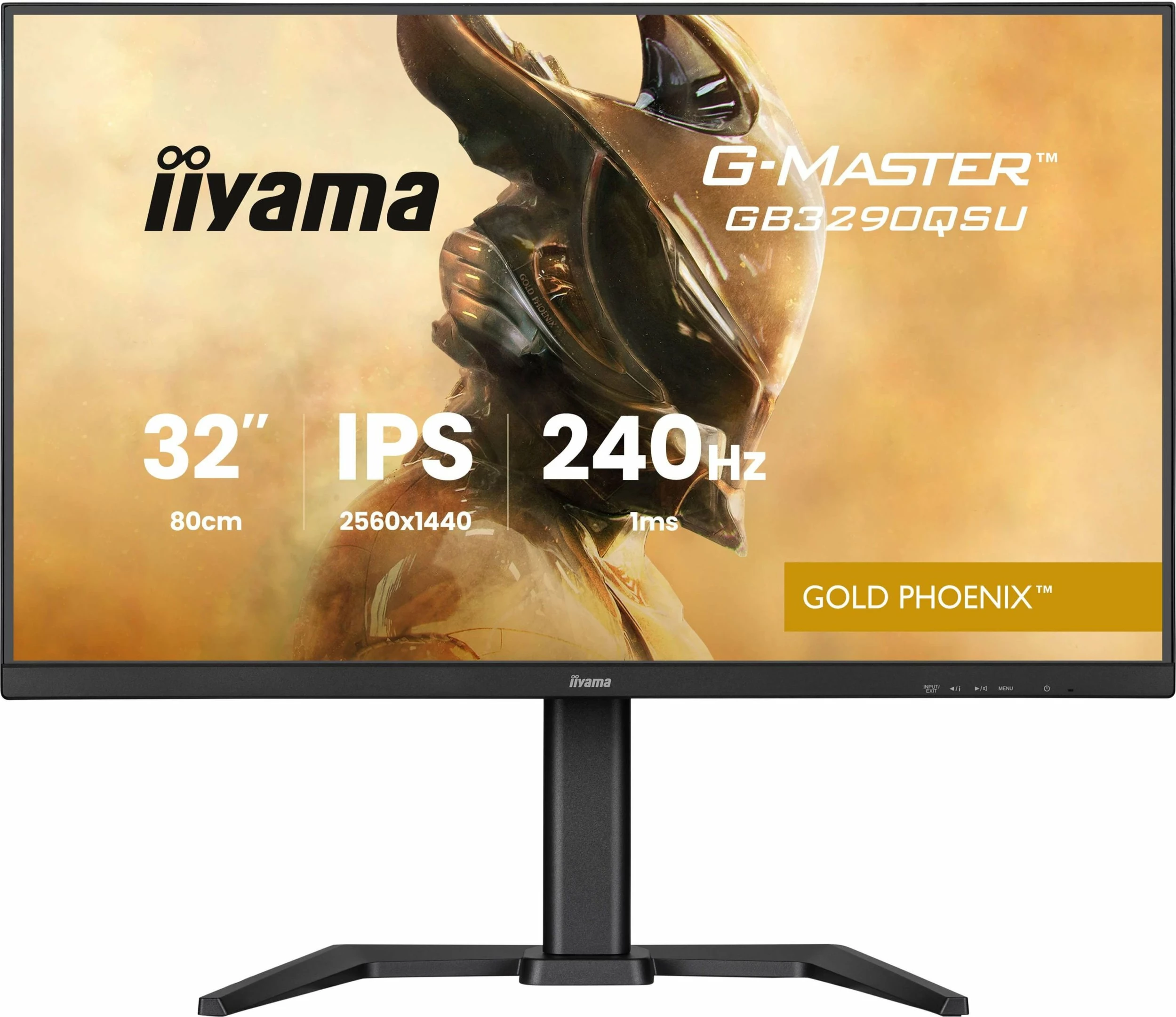 Monitor gaming iiyama G-Master GB3290QSU-B1 Gold Phoenix 31.5\" IPS QHD 240Hz 1ms FreeSync Premium, zi