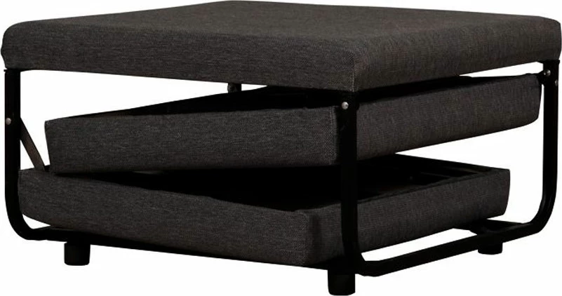 Pouf palosshëm, shtrat, ngjyrë gri e errët, 26-861, 70x72x43 cm