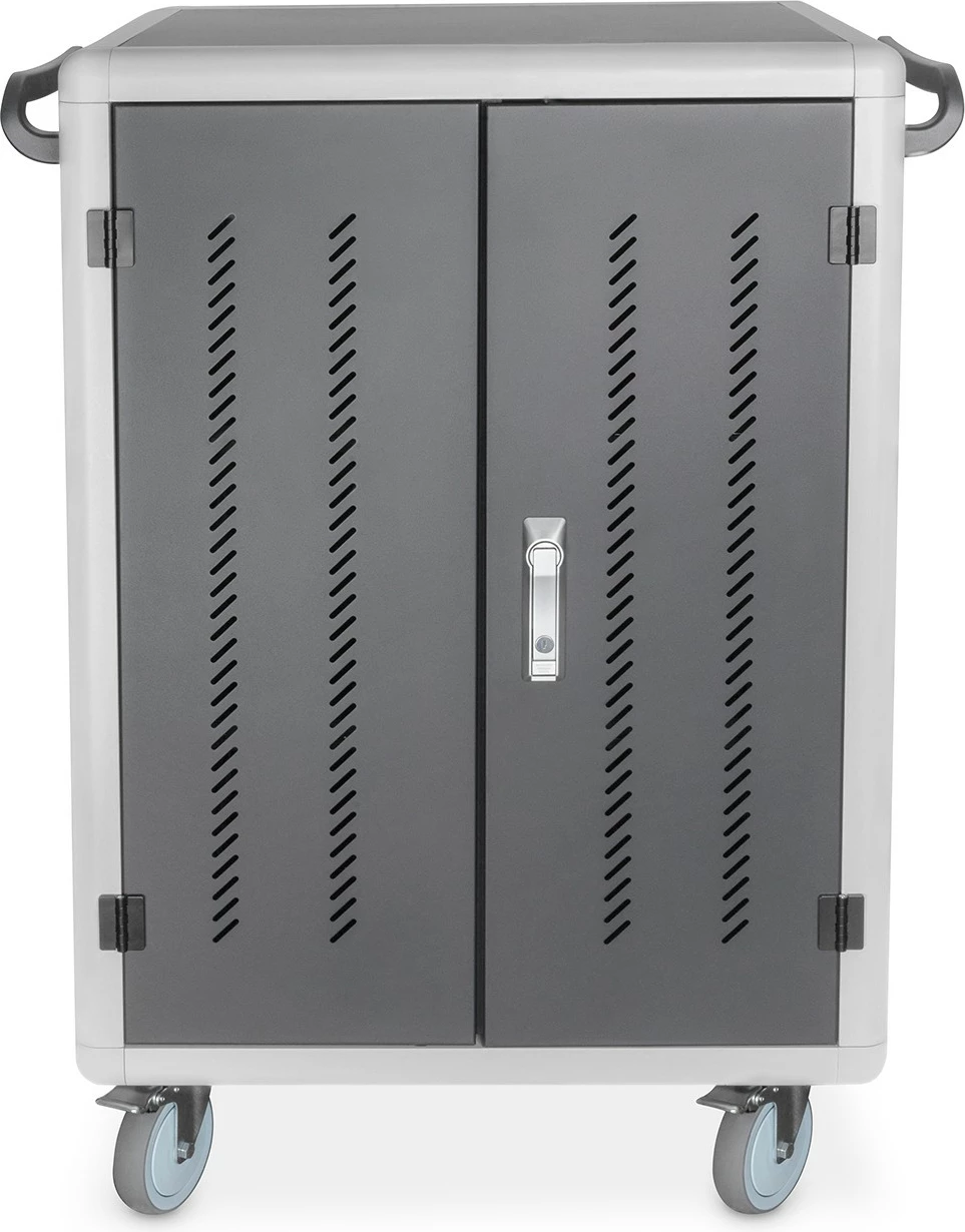 Kasë karikimi Digitus për 30 laptopë/tabletë deri 15.6 inç, USB-A, me rrota, e zezë