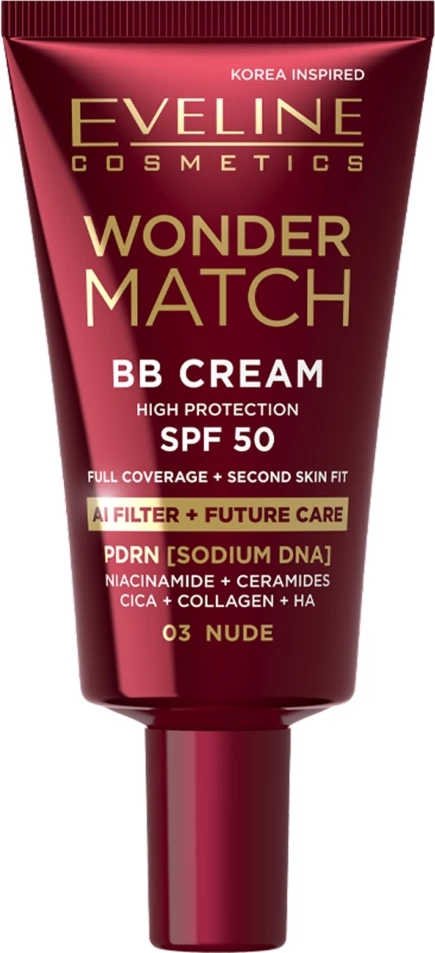 BB krem për fytyrë Eveline Cosmetics Wonder Match për femra 03 Nude SPF50 30ml