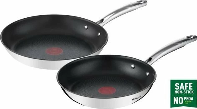 Set tiganash Tefal Duetto+ G732S255 24/28 cm, zi (2 copë)