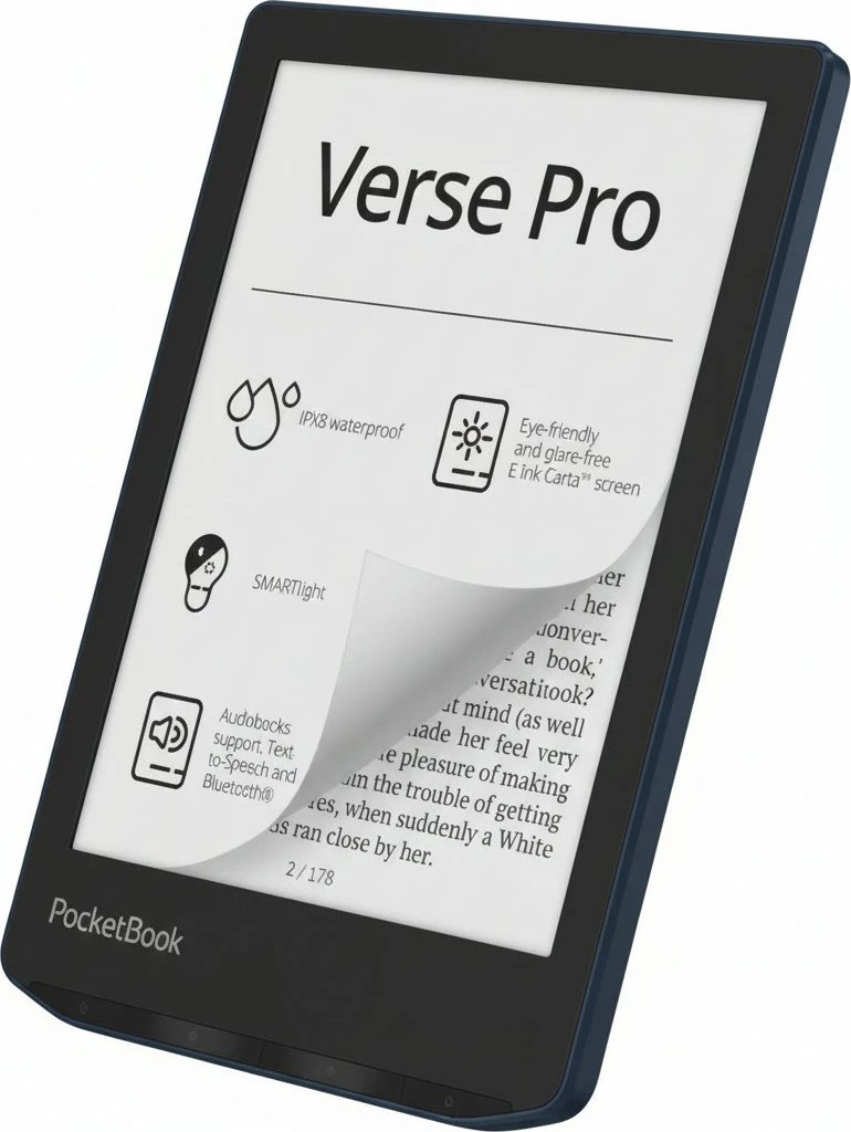 Lexues eBook PocketBook Verse Pro, E Ink Carta, IPX8, Bluetooth, Azure