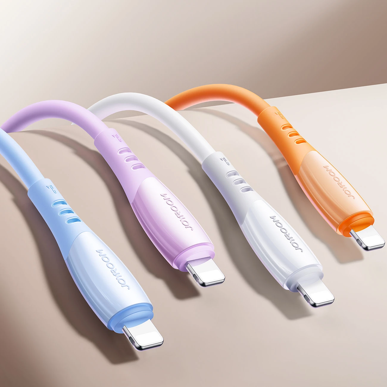 kabllo Joyroom S-A59 Vibrant Series USB-A në Lightning 1.2m 3A USB 2.0, portokalli