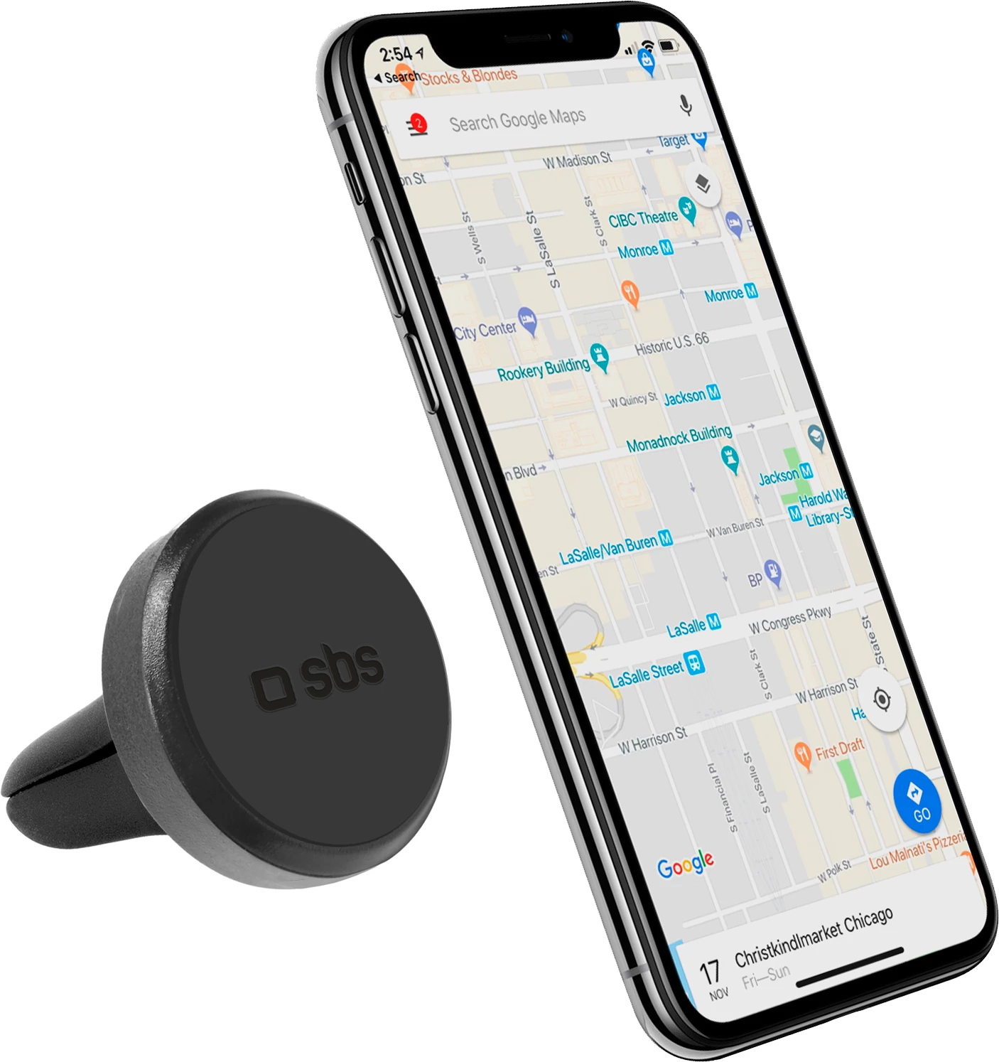 Mbështjellës magnetik për celular SBS TESUPPEASYMAGK, për ventilator të ajrit, i zi