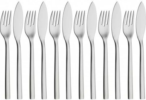 Set takëmesh peshku WMF Nuova 12 copë, çelik inox