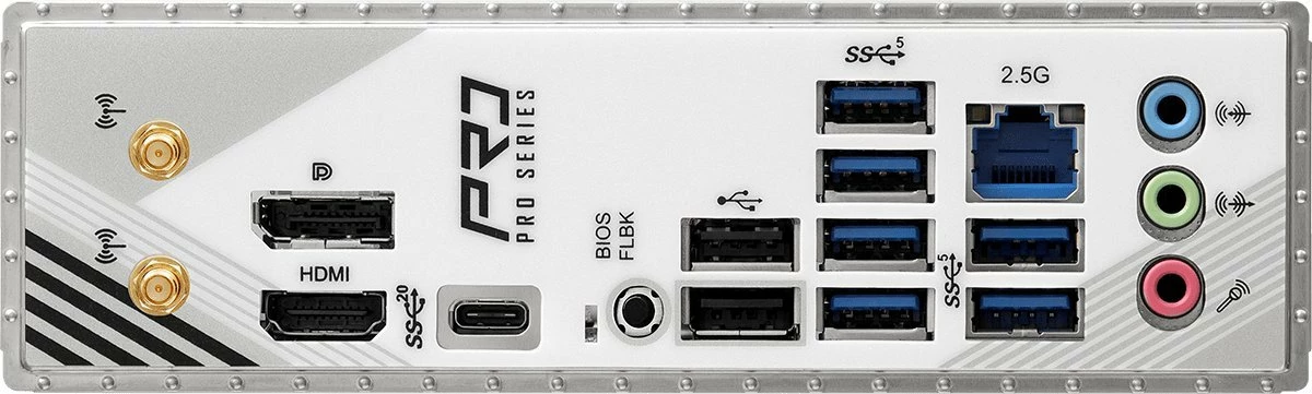 Pllakë amë ASRock B860 Pro RS WiFi, ATX, DDR5 deri 256GB, Wi‑Fi 6E, Bluetooth, e zezë/argjend