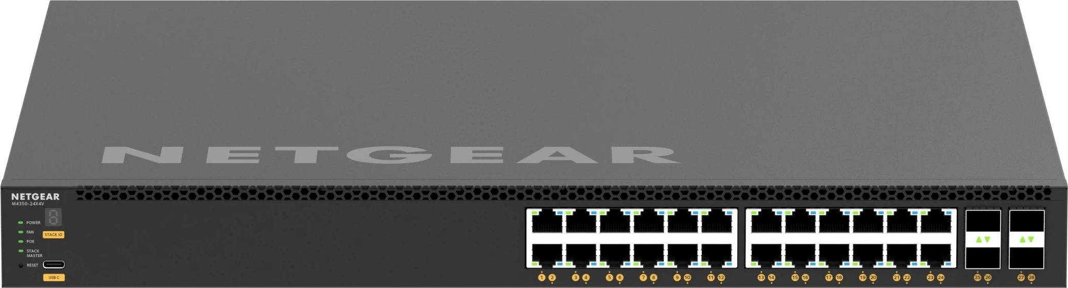 Switch NETGEAR M4350-24X4V, Managed, L3, 10G Ethernet, PoE, Rack mounting, 1U