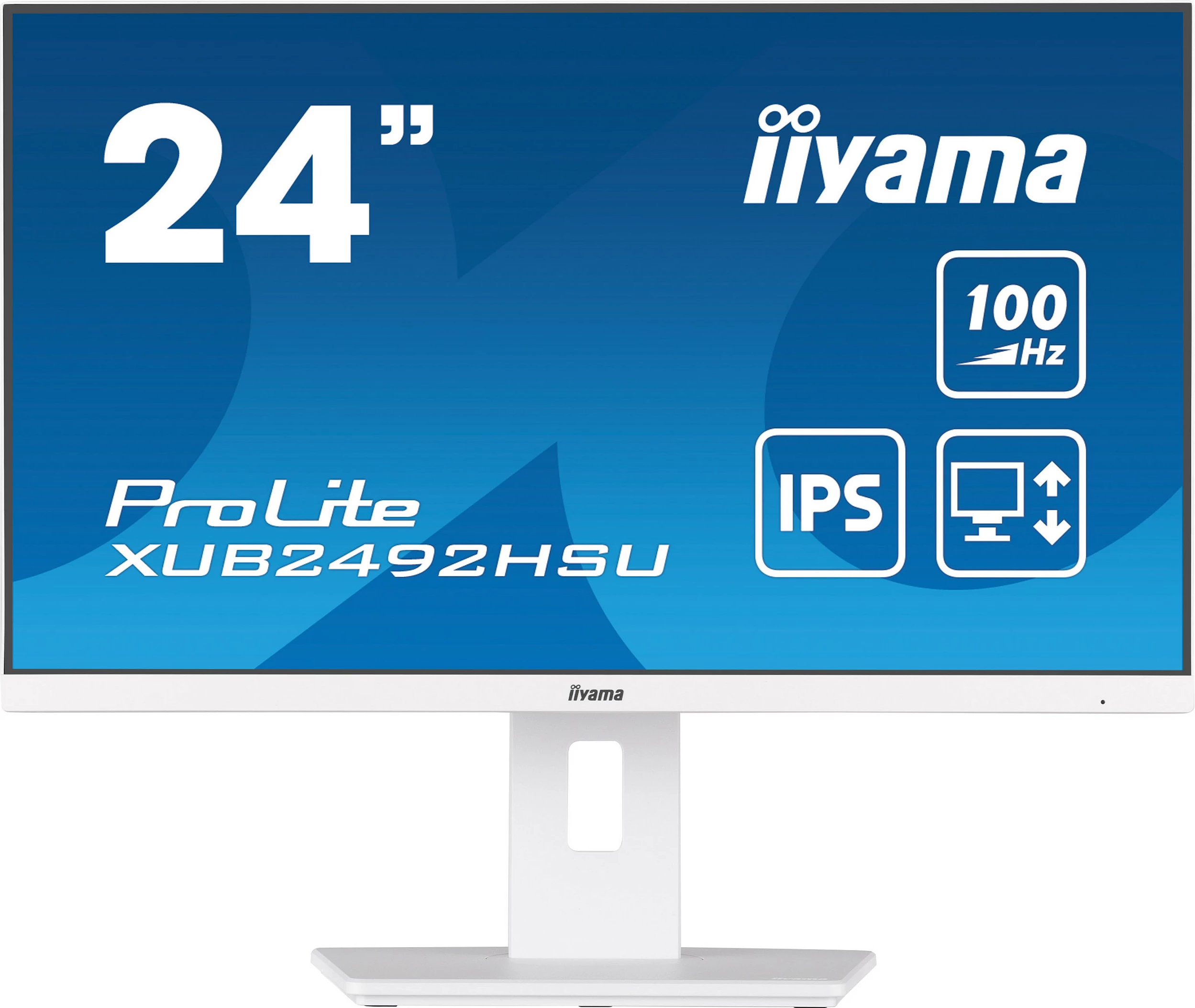 Monitor iiyama XUB2492HSU-W6, 60.5 cm (23.8"), 1920 x 1080 pixels, Full HD, LED, 0.4 ms, Bardhë
