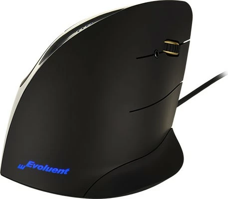 Maus vertikal Evoluent C, 5 butona, me kabllo, për dorën e djathtë