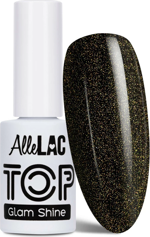 Llak për thonj AlleLac Top Glam Shine Hybrid Top Coat 3 Peridot për femra 5g