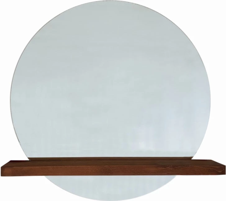 Pasqyrë me rafte muri, ngjyrë arre, SUNSET, 70x70cm