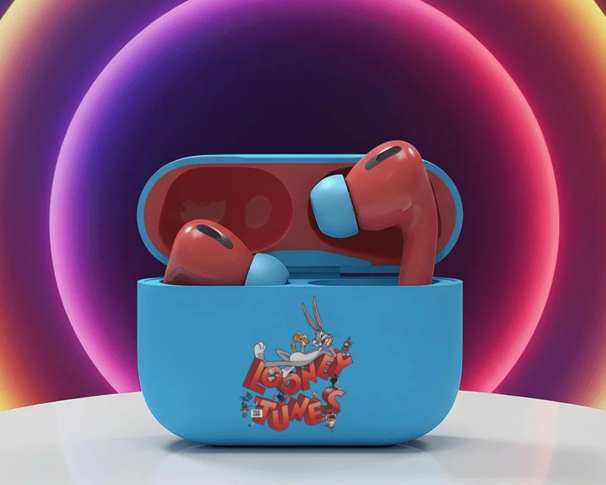 Kufje true wireless Moye Looney Tunes, Bluetooth 5.4, USB-C, 13 mm, 4 orë, kaltër/kuqe