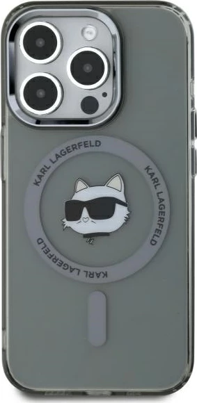 Mbështjellës Karl Lagerfeld KLHMP15XHLSCHK për iPhone 15 Pro Max 6.7", MagSafe, i zi