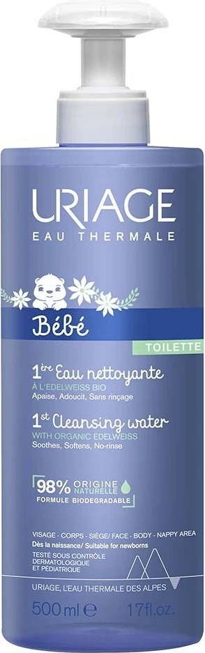 Ujë pastrues për fëmijë URIAGE Bebe 1st Cleansing Water 500ml