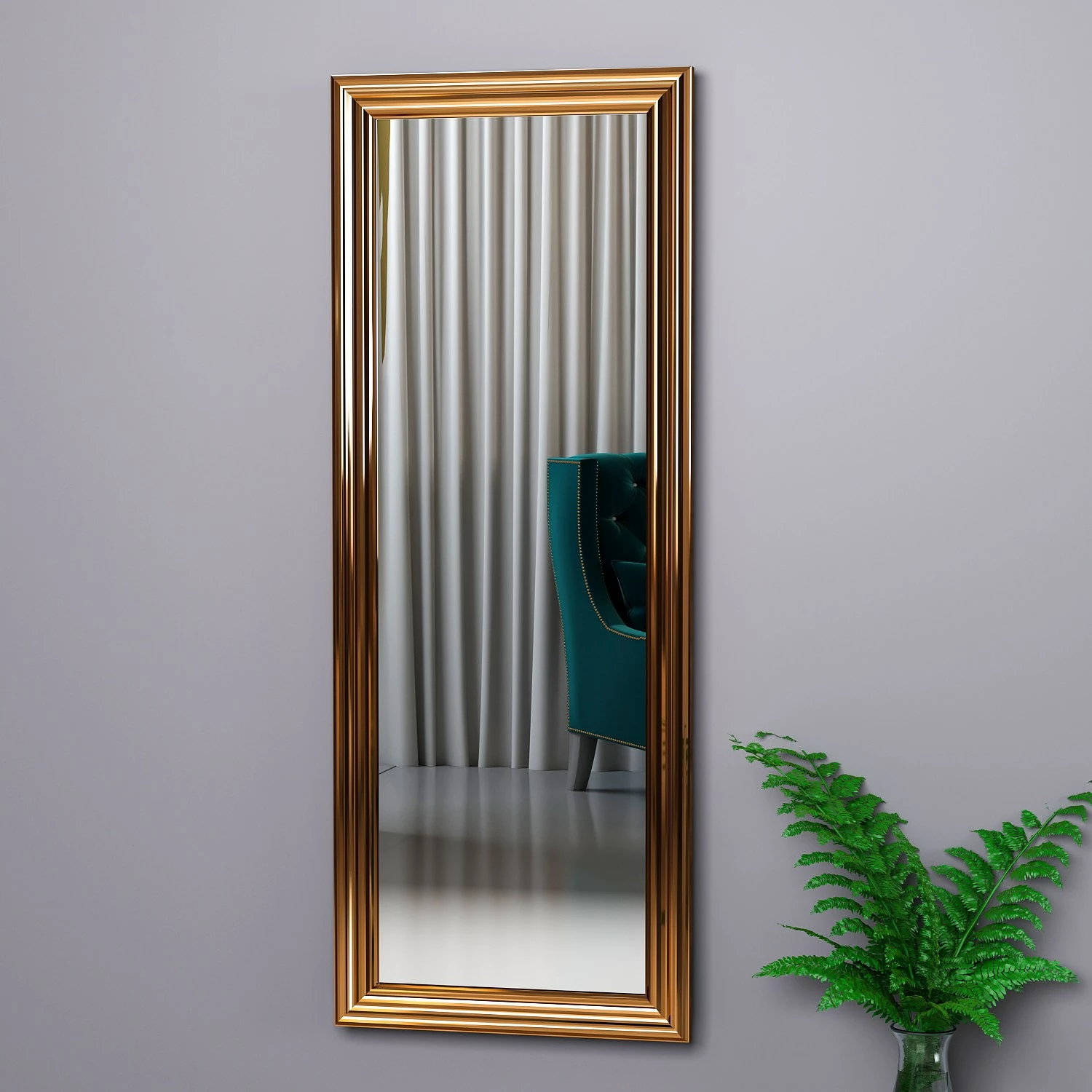 Pasqyrë me kornizë bronzi Hanah Home, Smooth