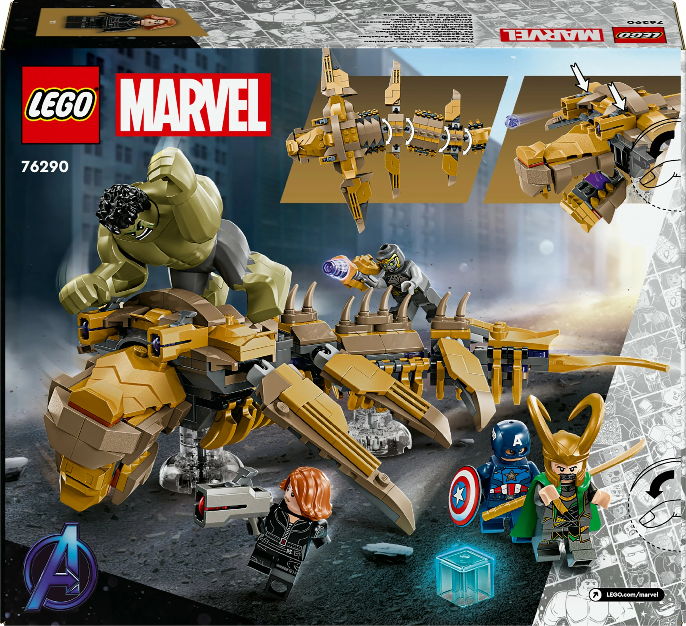 Set ndërtimi LEGO Marvel 76290 Avengers vs. Leviathan, 347 pjesë, multikolor