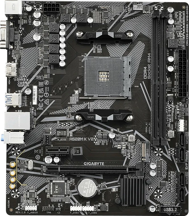 Pllakë amë Gigabyte A520M K V2, Socket AM4, mATX
