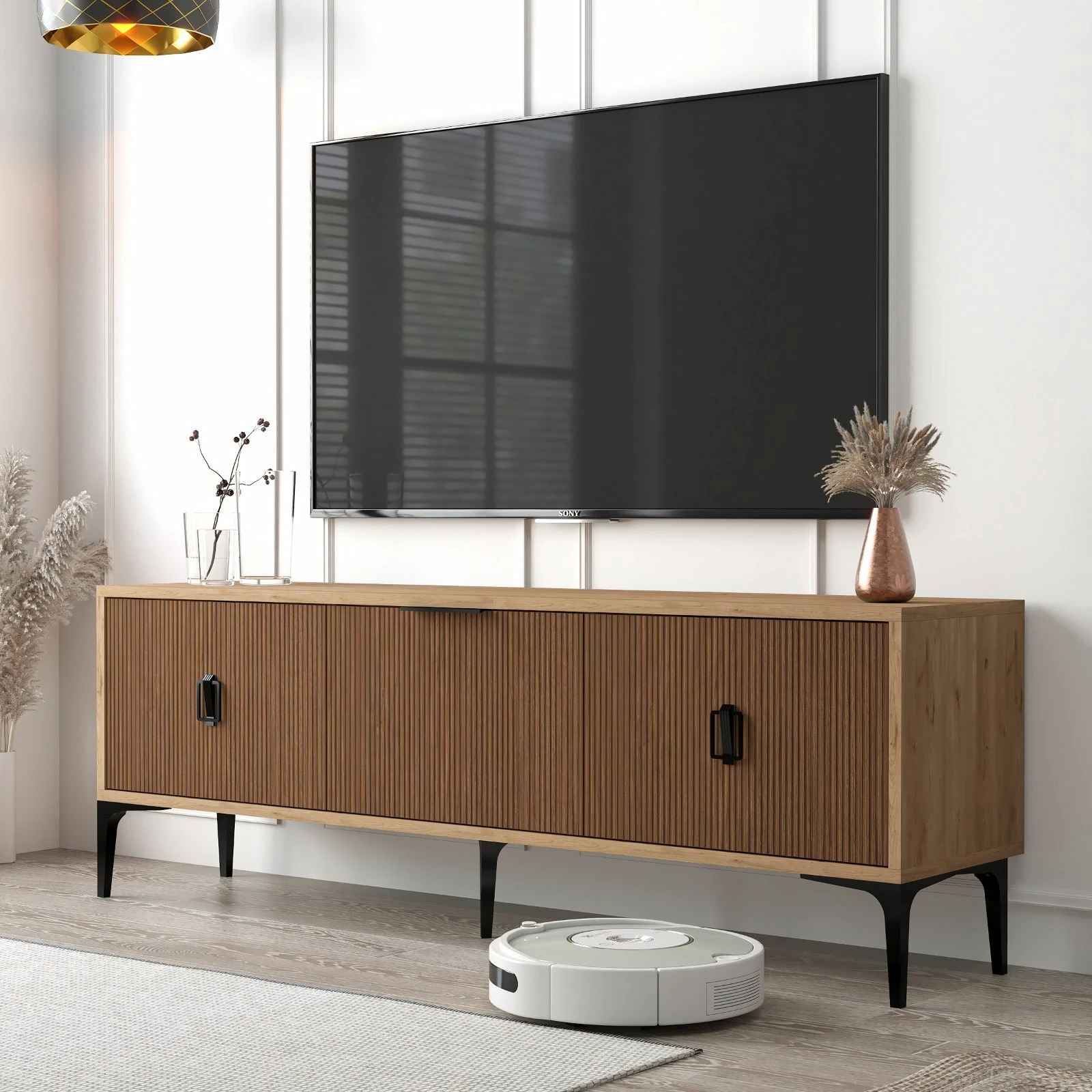 Komodë TV Skye Decor, ngjyrë lisi safir, 3503 Neva