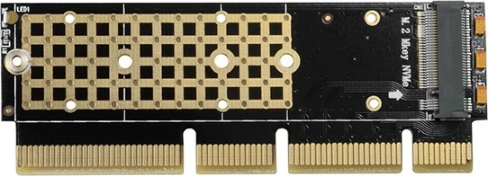 Adapter PCIe AXAGON PCEM2-1U, slot M.2 NVMe, për kompjuter, i zi