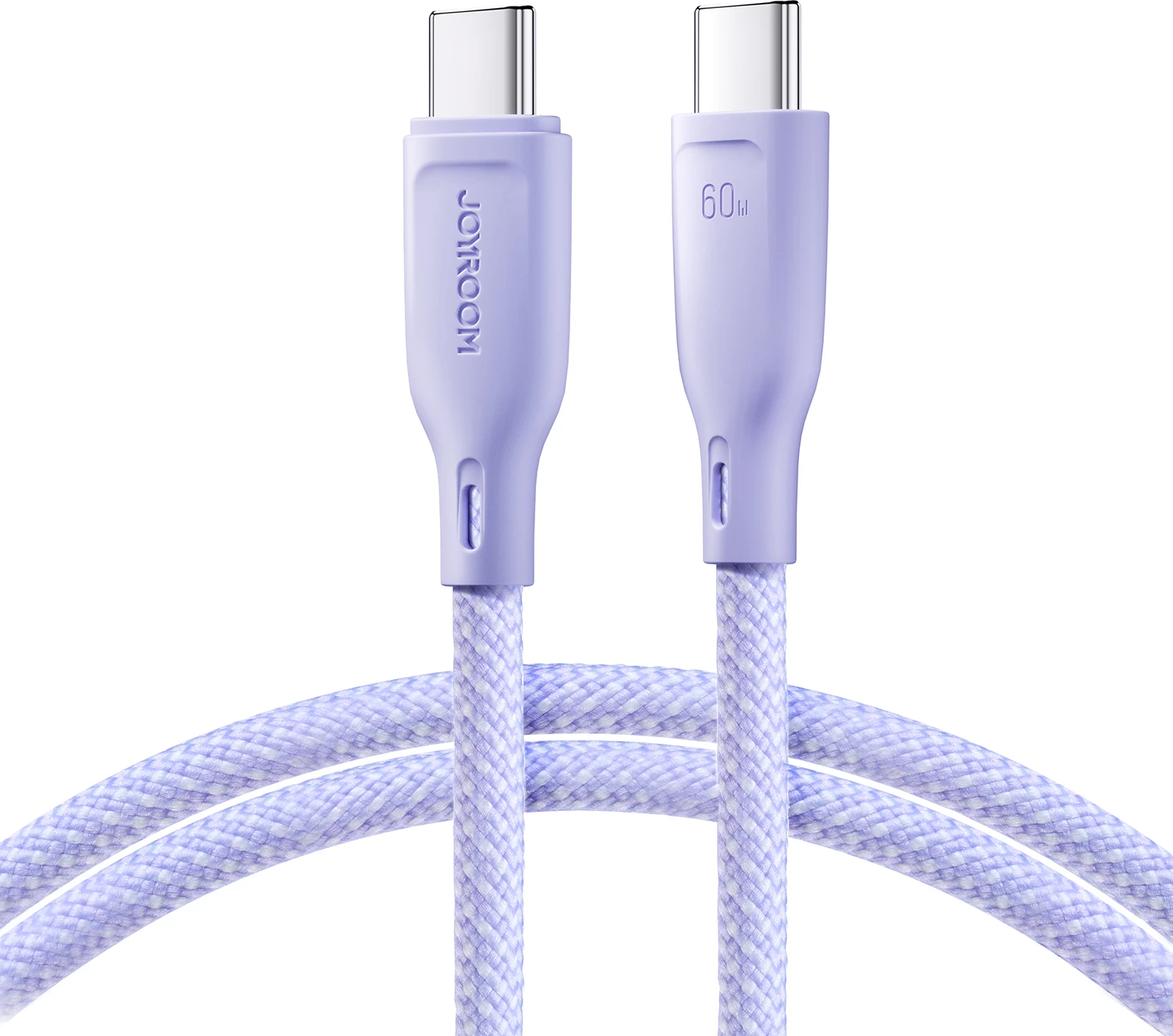 Kabllo USB-C në USB-C Joyroom Multi-Color Series S-A34, 1m, 60W, vjollcë