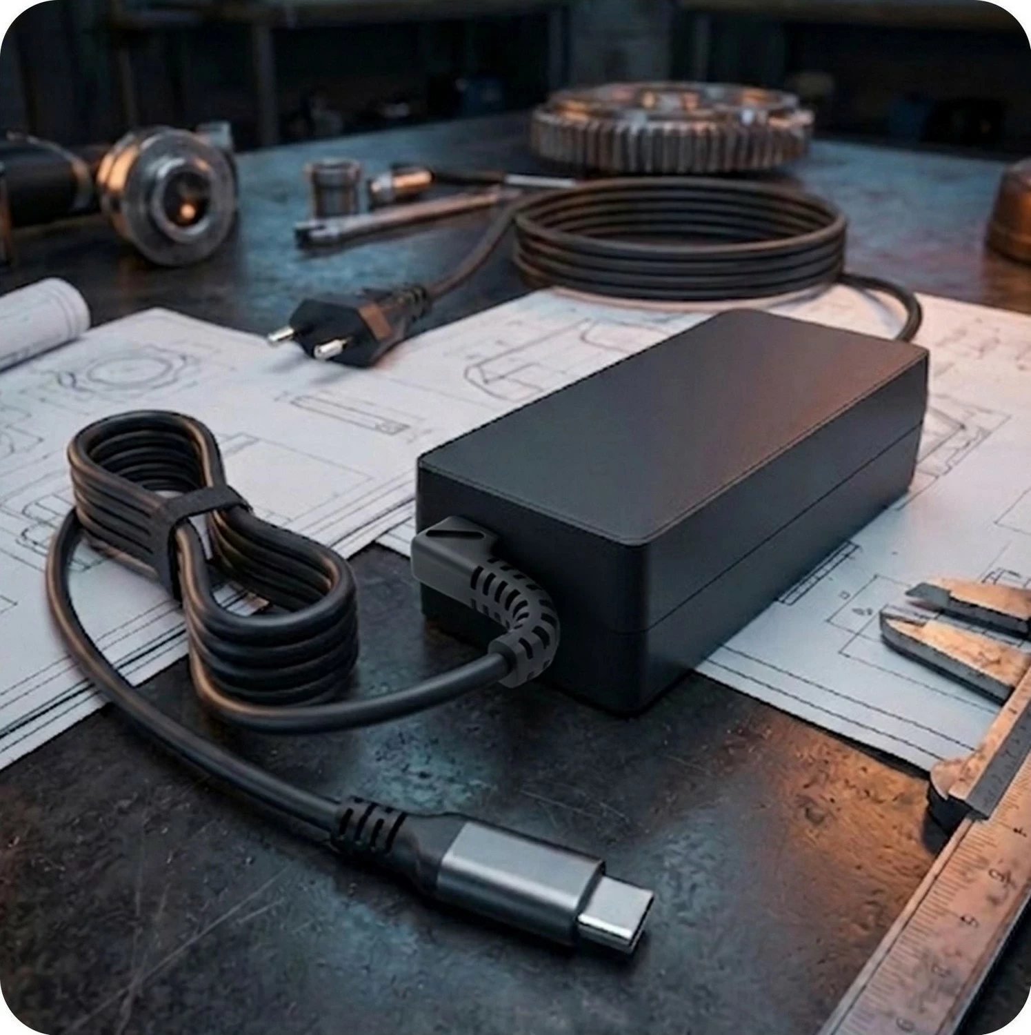 Adapter rryme laptopi 3MK HARDY 65W, USB-C/DC 3.0x1.0mm, i zi
