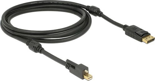 Kabllo DeLOCK 83722 Mini DisplayPort në DisplayPort, 2m, 4K, e zezë