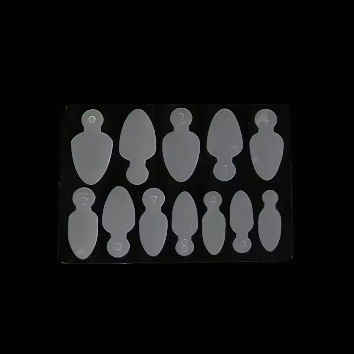 Forma silikoni për thonj Excellent PRO Dualform B për femra, 12 copë