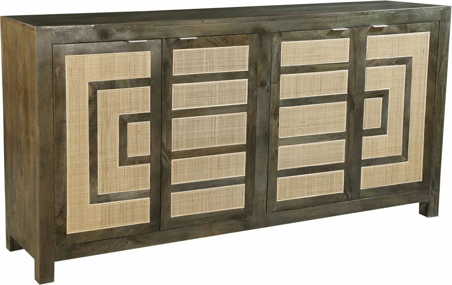 Bufe Maiandros, ngjyrë kafe e errët/natyrale, 200x46x102 cm