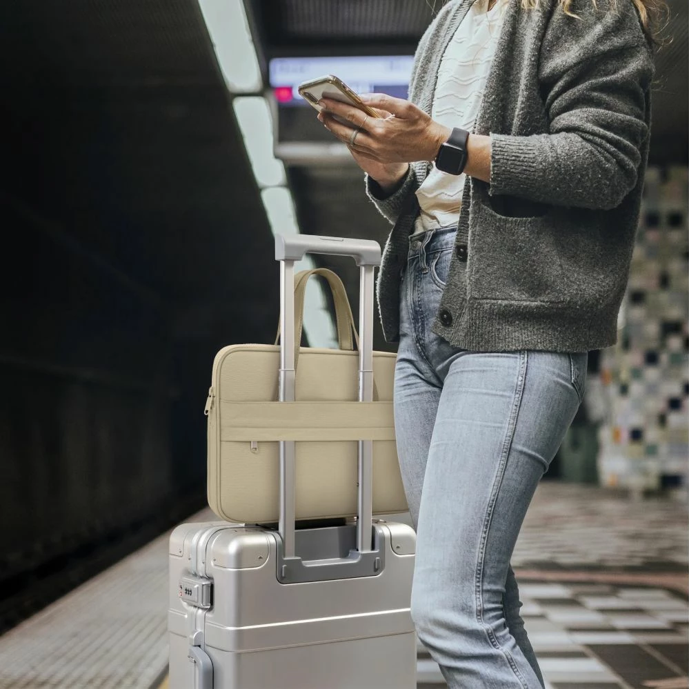 Mbështjellës laptopi Tech-Protect, 13-14 inç, Bezhe