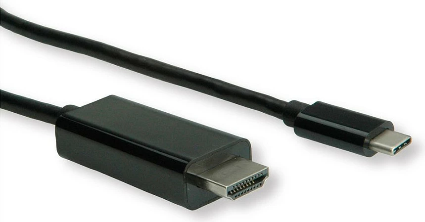 Kabllo adapter ROLINE USB-C në HDMI, 5 m, 4K 60Hz, e zezë
