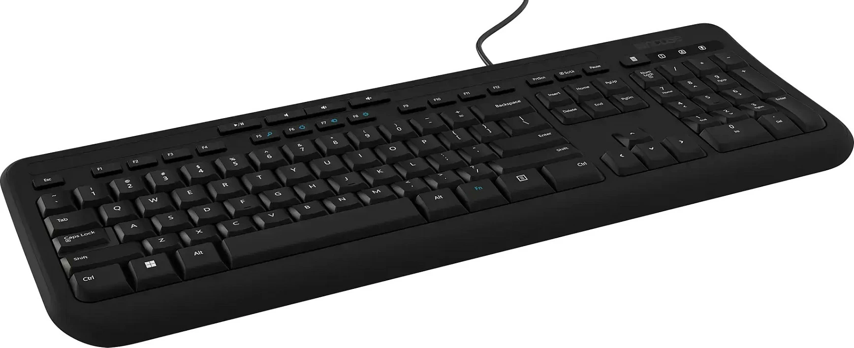 Tastierë me kabllo Incase 600, USB, Full-size, UK EN QWERTY, e zezë
