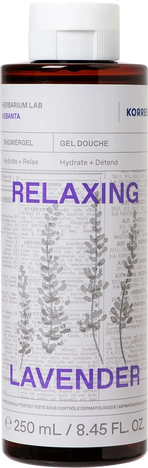 Xhel dushi për femra Korres Relaxing Lavender, 250ml