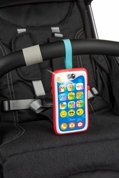 Celular lodër interaktiv Chicco My First Smartphone CHICZ-1441, 6-36 muaj, 15 butona, dy gjuhë, kuqe/bardhë