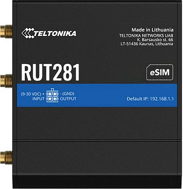 Router Teltonika RUT281, 4G LTE Cat4, SIM + eSIM, 2x LAN, i zi