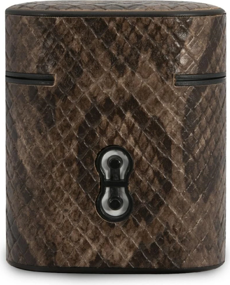 Mbështjellës Guess GUACA2PUSNSMLBR për AirPods 1/2, Python Collection, kafe