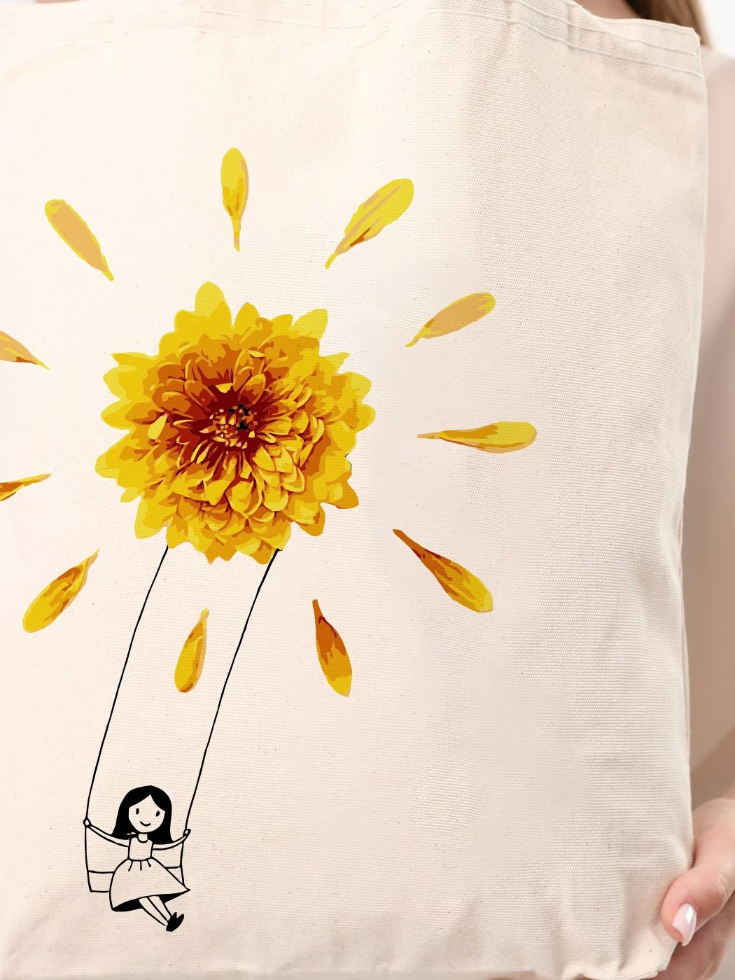 Tote bag Zoozie Bags, krem, 35x40x8cm
