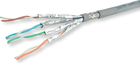 Kabllo rrjeti ROLINE Cat6A S/FTP LSZH, 100m, 10Gbps, gri