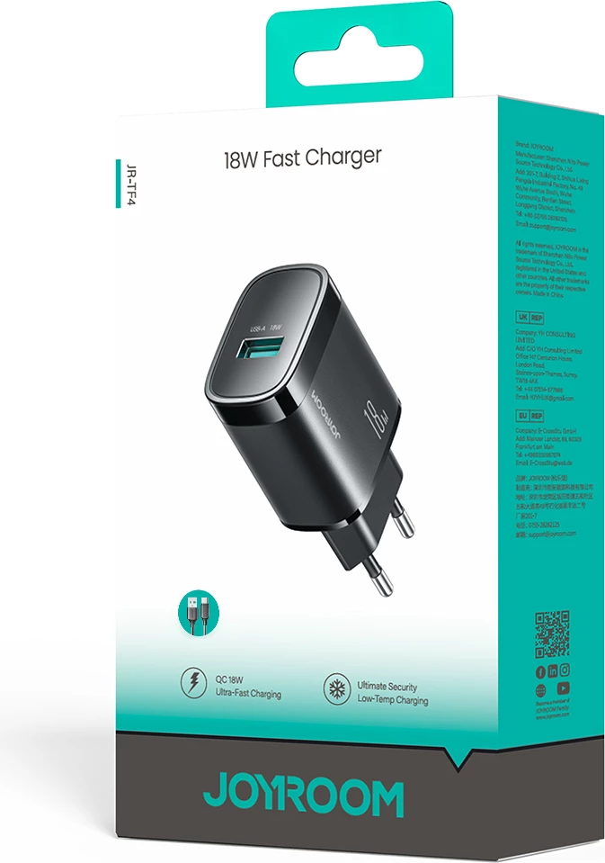 Karikues muri Joyroom JR-TF4 18W USB-A PD/QC, i zi