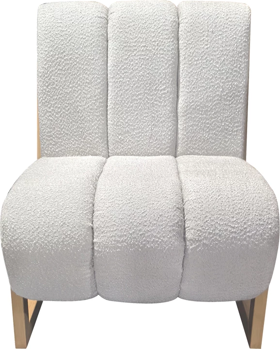 Fotel Cocoon, material i bardhë, këmbë natyrale, 65x75x77cm