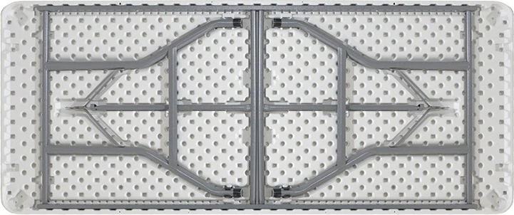 Tavolinë palosëse Rodeo, valixhe, e bardhë, 240x76x74cm