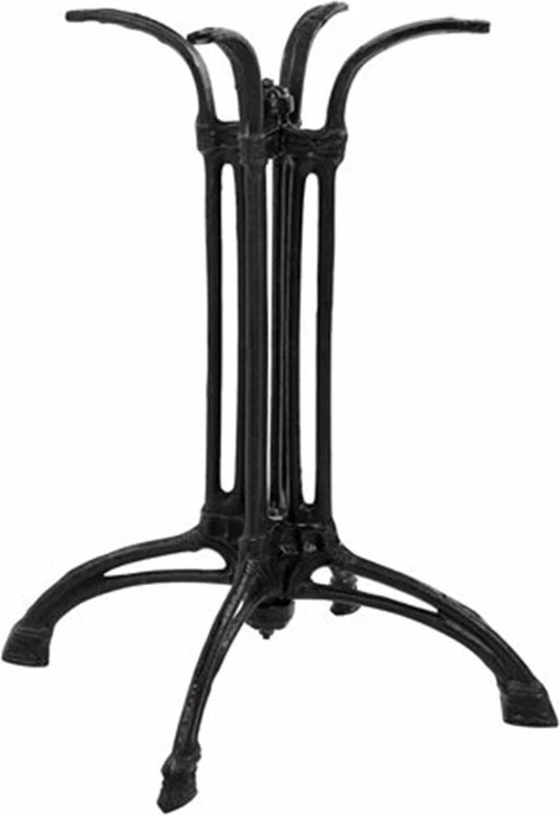 Baza e tavolinës Jewel, hekur i derdhur, katër kthetra, e zezë, 72cm