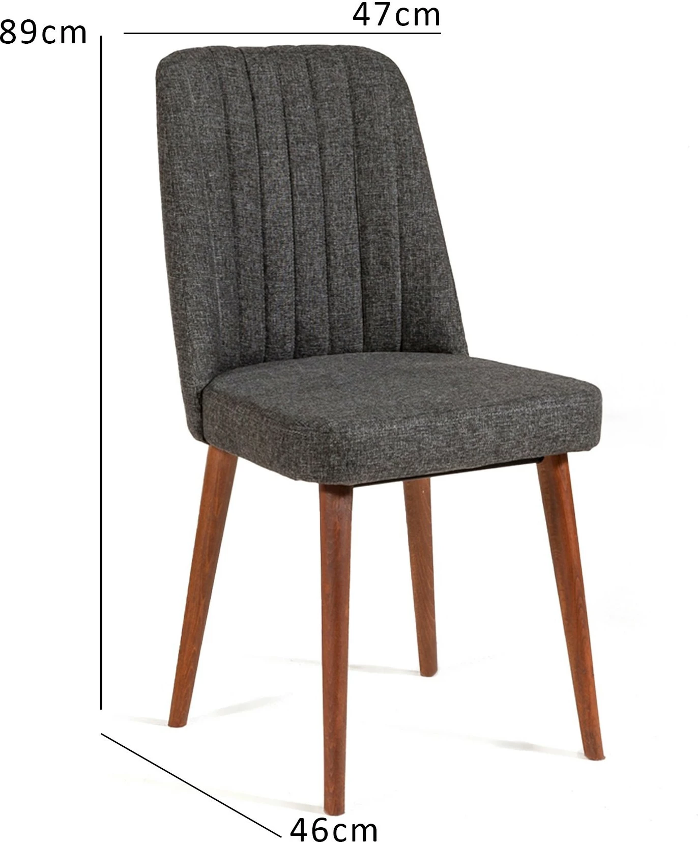 Karrige Hanah Home, Vina Sandalye, anthracite, walnut