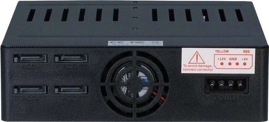 Kornizë ndërruese Inter-Tech X-3531, 4x 2.5" SSD/HDD, për bay 5.25", e zezë