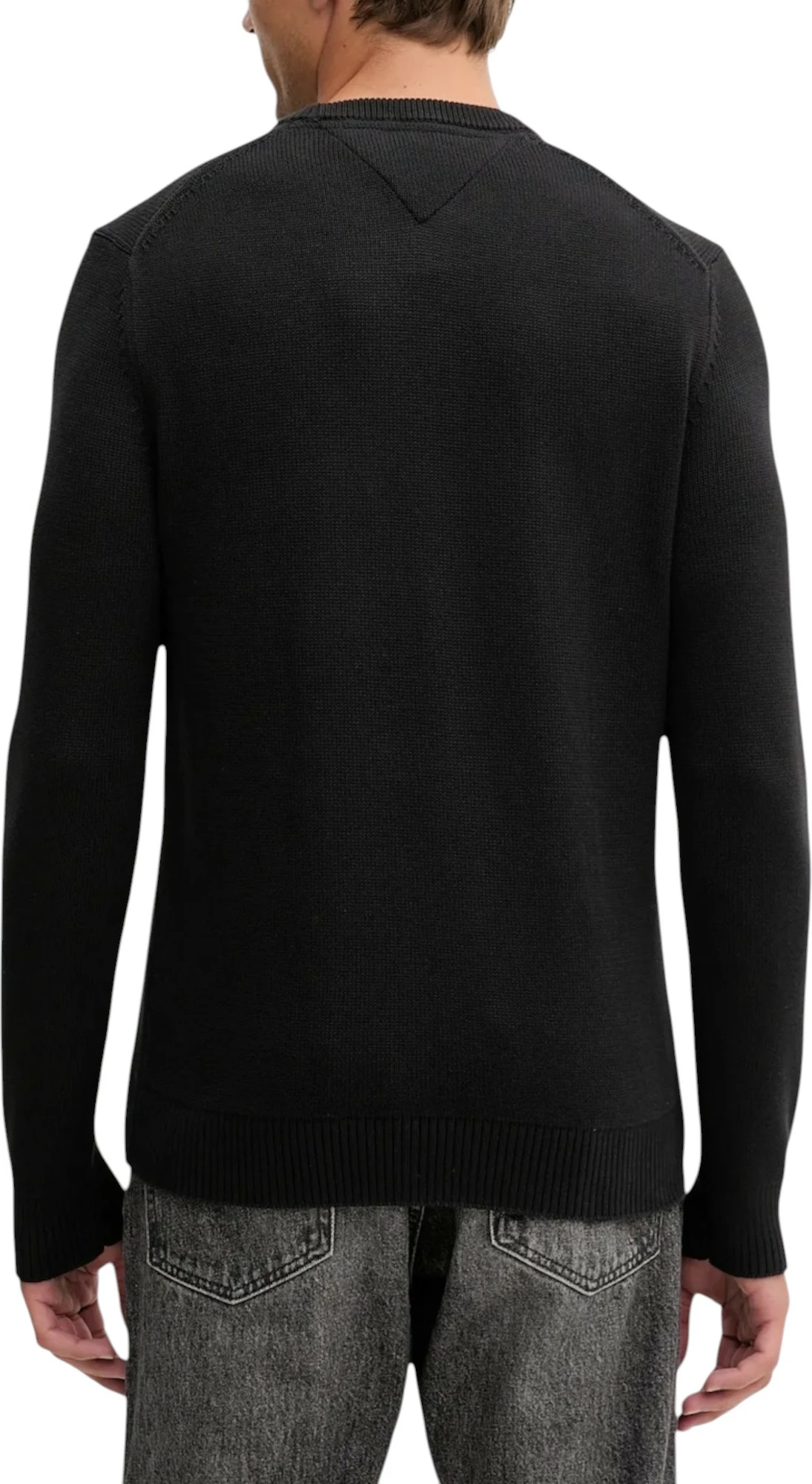 Xhemper për meshkuj Tommy Hilfiger Jeans TJM Slim Ess Sweater DM0DM21787, i zi [Madhësia: L]