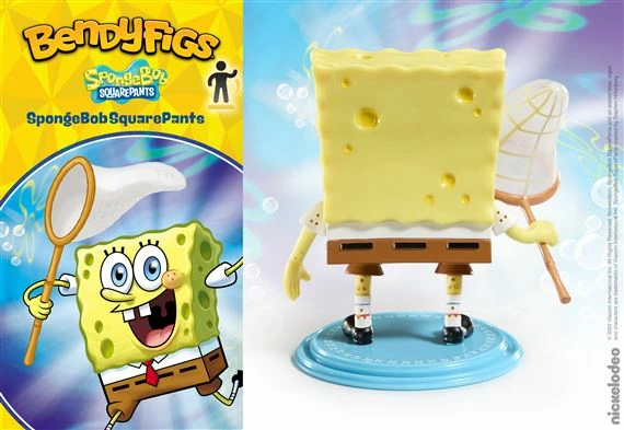 Figurinë e përkulshme NOBLE COLLECTION Bendyfigs Nickelodeon SpongeBob SquarePants 13 cm, me rrjetë