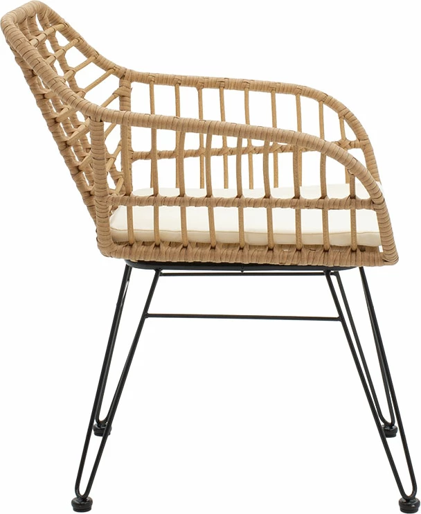 Karrige metalike Naoki, ngjyrë e zezë-pe natyrale