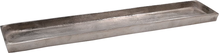 Tabaka dekorative STELLA, alumin, ngjyrë argjendi, 58x12x3 cm