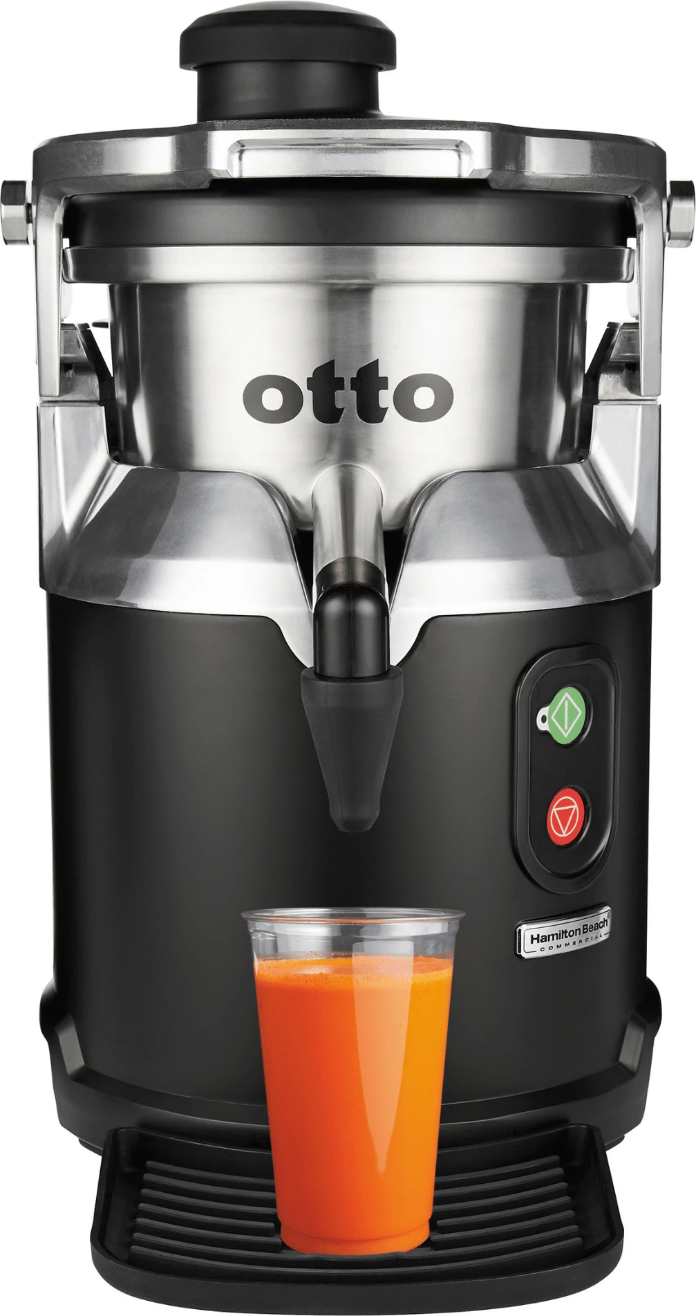 Shtrydhës lëngjesh, Hamilton Beach Commercial Otto, motor induksion pa furça për punë të vazhdueshme, trup çelik inoksi & alumin, Tritan BPA-free, 322x638x527mm